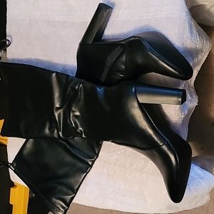 Women's Black Heeled Boot by Fioni
